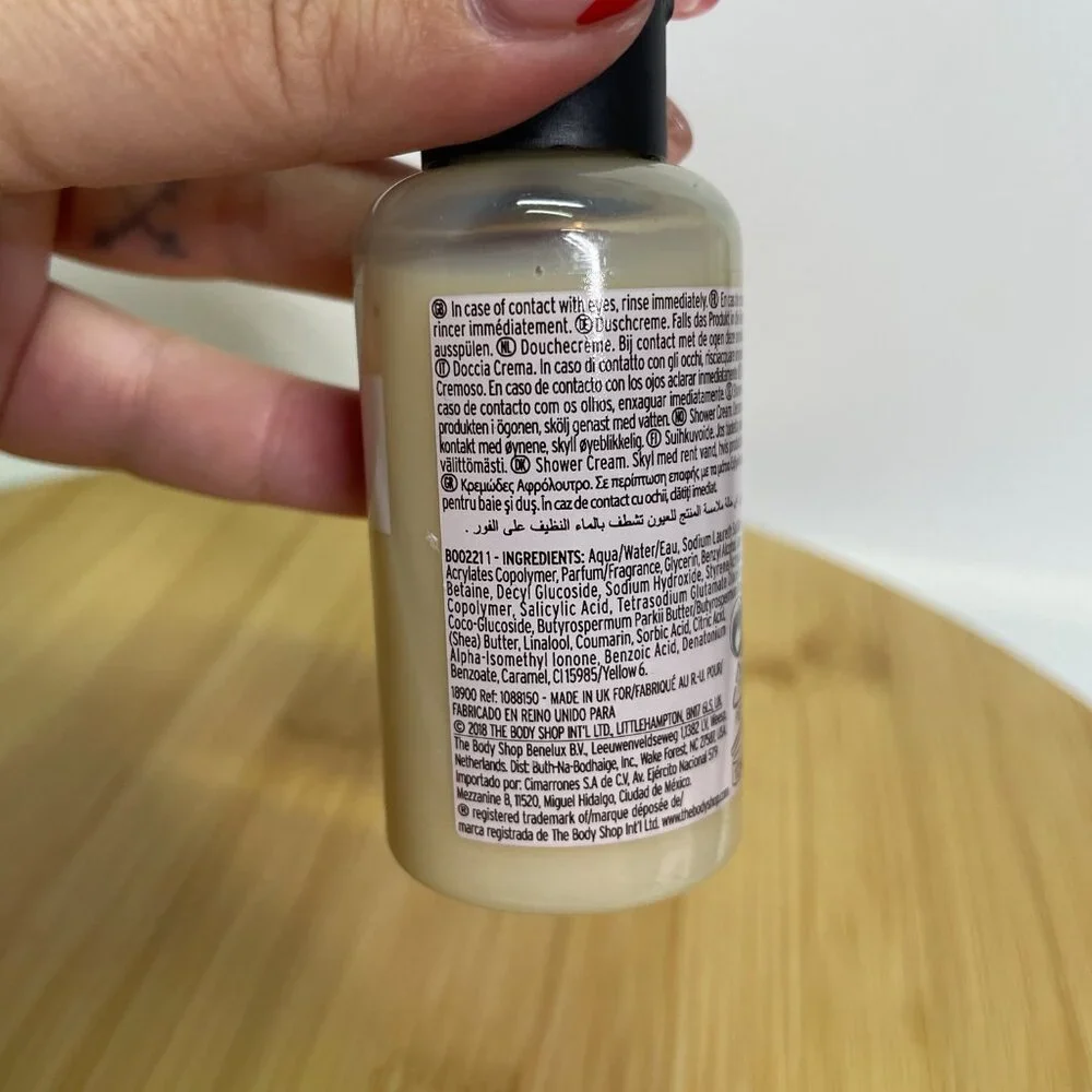 The Body Shop Shea Shower Cream Body Wash 2 oz Travel Size Moisturizing